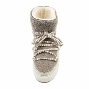 Inuikii Taupe Sherpa Lace-Up Winter Boot